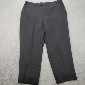 Cricketeer Pants Mens 42 Black Wool Dress‎ Pants Pockets Work Comfort